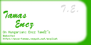 tamas encz business card